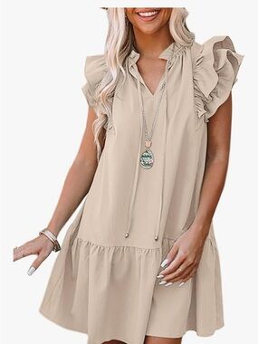 Ruffle Sleeve Summer Dress